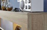 Wohnwand Lumina in Sonoma Eiche hell s�gerau und wei� - Schrankwand 240 x 185 cm
