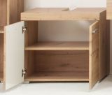 Badezimmer Badm�bel Set Amanda Eiche / Asteiche Badkombination 3-teilig 112 x 190 cm