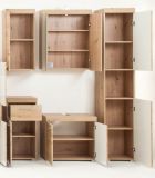 Badezimmer Badm�bel Set Amanda in Eiche / Asteiche Badkombination 4-teilig 163 x 190 cm