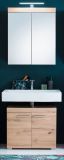 Badezimmer Spiegelschrank Adamo in Eiche Dekor Badschrank 2-t�rig 60 x 77 cm