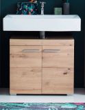 Badezimmer Waschbeckenunterschrank Adamo in Eiche / Asteiche Badschrank 60 x 56 cm
