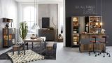 Sitzbank Prime in Old Used Wood Design mit Matera grau Esstisch Bank Shabby Vintage Design 140 x 44 cm