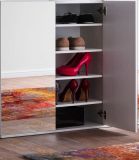 Garderobenschrank Reflect in wei� mit Spiegelt�ren - Schuhschrank 111 x 191 cm