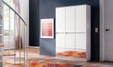 Garderobenschrank Reflect in wei� mit Spiegelt�ren - Schuhschrank 111 x 191 cm