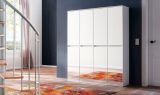 Garderobenschrank mit Spiegel Reflect in wei� mit Spiegelt�ren - Schuhschrank 148 x 191 cm