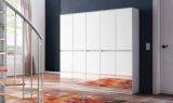 Garderobenschrank mit Spiegel Reflect in wei� mit Spiegelt�ren - XXL Schuhschrank 185 x 191 cm