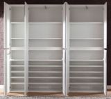 Garderobenschrank mit Spiegel Reflect in wei� mit Spiegelt�ren - XXL Schuhschrank 185 x 191 cm