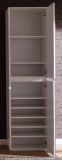 Garderobenschrank mit Spiegel Reflect in wei� mit Spiegelt�ren - Schuhschrank 37 x 191 cm