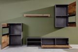 Wohnwand Cargo in Old Used Wood Shabby Design mit Matera grau Schrankwand 4-teilig 246 x 182 cm