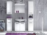 Badezimmer Hochschrank Clarito in wei� Hochglanz 30 x 182 cm
