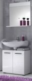 Badezimmer Waschbeckenunterschrank Clarito in wei� Hochglanz Badschrank 60 x 56 cm