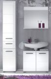 Badezimmer Waschbeckenunterschrank Clarito in wei� Hochglanz Badschrank 60 x 56 cm