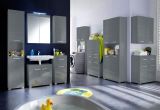 Badezimmer Kommode Adamo in grau Hochglanz Badschrank 73 x 79 cm