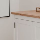 Kommode Vestland in wei� und Artisan Eiche Landhaus 80 x 90 cm