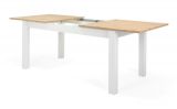 Esstisch Vestland in wei� und Artisan Eiche, Landhausstil, ausziehbar 160 / 215 x 90 cm