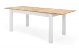 Esstisch Vestland in wei� und Artisan Eiche, Landhausstil, ausziehbar 160 / 215 x 90 cm