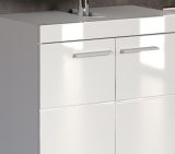 Badezimmer Waschbeckenunterschrank Adamo in wei� Hochglanz Badschrank 2-t�rig 60 x 56 cm