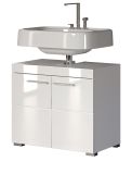 Badezimmer Waschbeckenunterschrank Adamo in wei� Hochglanz Badschrank 2-t�rig 60 x 56 cm