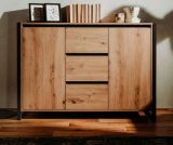 Kommode Malta in Artisan Eiche und Anthrazit Industrial Look 120 x 88 cm