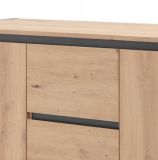 Sideboard Malta in Artisan Eiche und Anthrazit Kommode im Industrial Look 160 x 88 cm