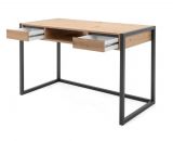 Schreibtisch Malta in Artisan Eiche und Anthrazit im Industrial Look 120 x 60 cm