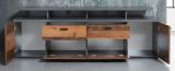 TV-Lowboard Noxa in Used Wood Altholz Design mit Grau, Komforth�he, 180 x 66 cm