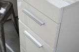 Schreibtisch Adamo in wei� Hochglanz - B�rotisch 120 x 76 cm