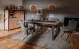 Highboard Malta in Artisan Eiche und Anthrazit im Industrie Look 120 x 140 cm