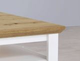 Couchtisch Solido in wei� mit Artisan Eiche im Landhausstil 70 x 70 cm