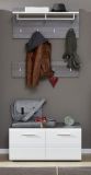 Garderobenleiste Matrix in Sardegna grau Rauchsilber Flur Wandgarderobe 80 x 21 cm