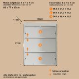 Badezimmer Spiegelschrank Adamo in wei� Hochglanz Badschrank 2-t�rig 60 x 77 cm