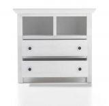 Garderobe Hooge in Pinie wei� Landhaus Garderobenkombination 3-tlg. mit Schuh- / Garderobenschrank und Kommode