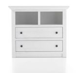 Kommode Hooge in Pinie wei� Landhaus 105 x 90 cm