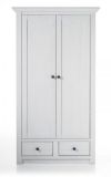 Garderobenschrank Hooge in Pinie wei� Landhaus Garderobe oder gro�er Schuhschrank 105 x 206 cm