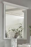 Garderobenspiegel Hooge in Pinie wei� Landhaus Wandspiegel 92 x 99 cm
