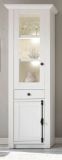 Vitrine Hooge in Pinie wei� Landhaus Vitrinenschrank 63 x 207 cm