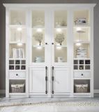 Buffetschrank Hooge in Pinie wei� Landhaus Vitrinenschrank mit Weinregal 194 x 207 cm
