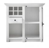 Kommode Hooge in Pinie wei� Landhaus mit Weinregal 105 x 100 cm