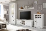 Kommode Hooge in Pinie wei� Landhaus mit Weinregal 63 x 100 cm