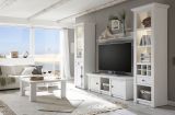 Wohnwand Hooge in Pinie wei� Landhaus Schrankwand 4-teilig 293 x 207 cm