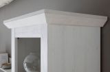 Kleiderschrank Hooge in Pinie wei� Landhaus Dreht�renschrank 4-t�rig mit Spiegel 147 x 206 cm
