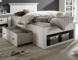 Schlafzimmer komplett Hooge in Pinie wei� Landhaus Set mit Bett, Kleiderschrank, Kommode und Nachttisch