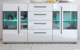 Sideboard Design-D in wei� Hochglanz Kommode 150 x 86 cm Anrichte