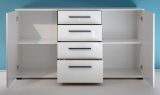 Sideboard Design-D in wei� Hochglanz Kommode 150 x 86 cm, Soft-Close