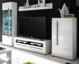 Wandboard Design-D in wei� Hochglanz Wandregal 150 x 20 cm