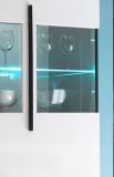 Highboard Design-D in wei� Hochglanz 160 x 126 cm, Schrank mit Soft-Close