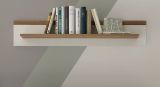 Wandboard Helge in wei� und Eiche Riviera Wandregal skandinavisch 107 x 20 cm