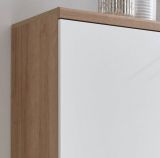 Garderobe Helge in wei� und Eiche Riviera Kompaktgarderobe skandinavisch 110 x 200 cm