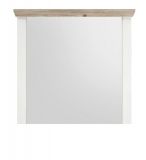Garderobenspiegel Rovola in Pinie wei� / Oslo Pinie Landhaus Spiegel 107 x 110 cm