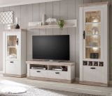 Wandboard Rovola in Pinie wei� / Oslo Pinie Landhaus Wandregal 150 x 20 cm